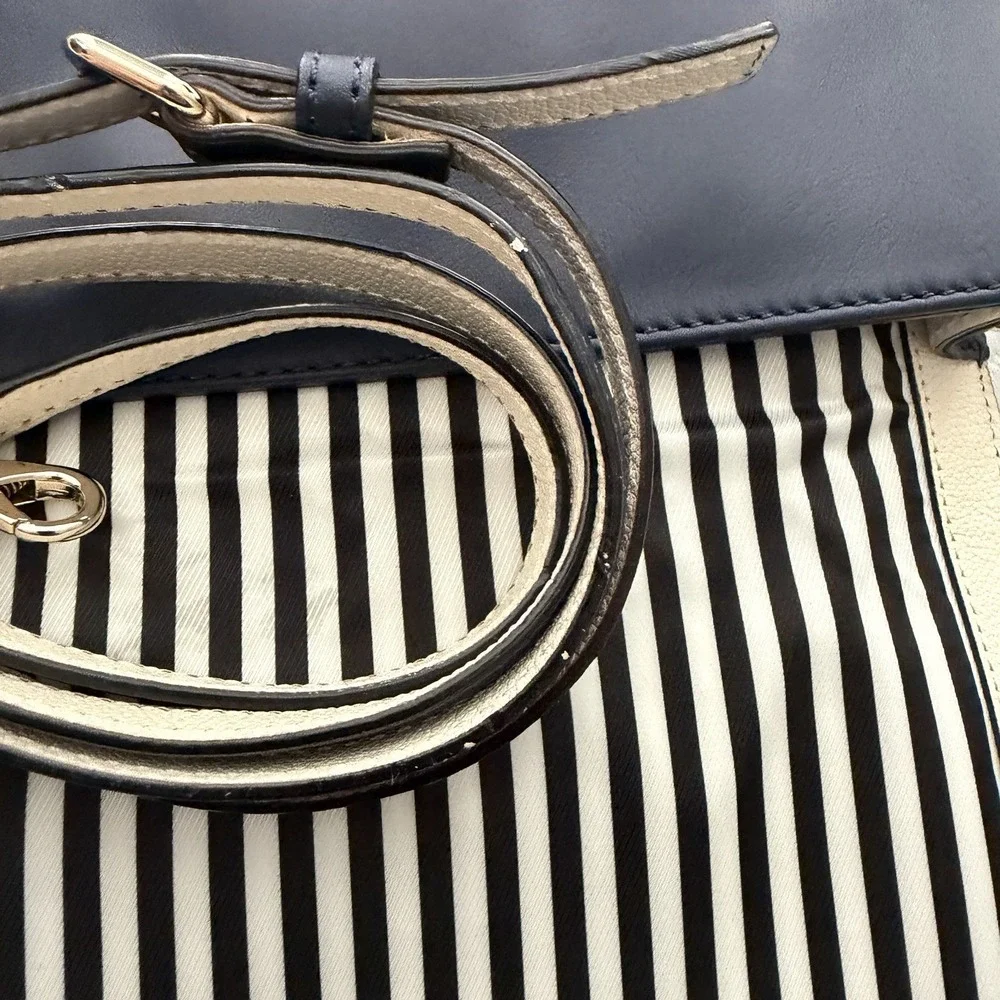 NWT‎ Kate Spade Juliana Hampton Road Crossbody Navy Pebbled Leather Purse Bag
